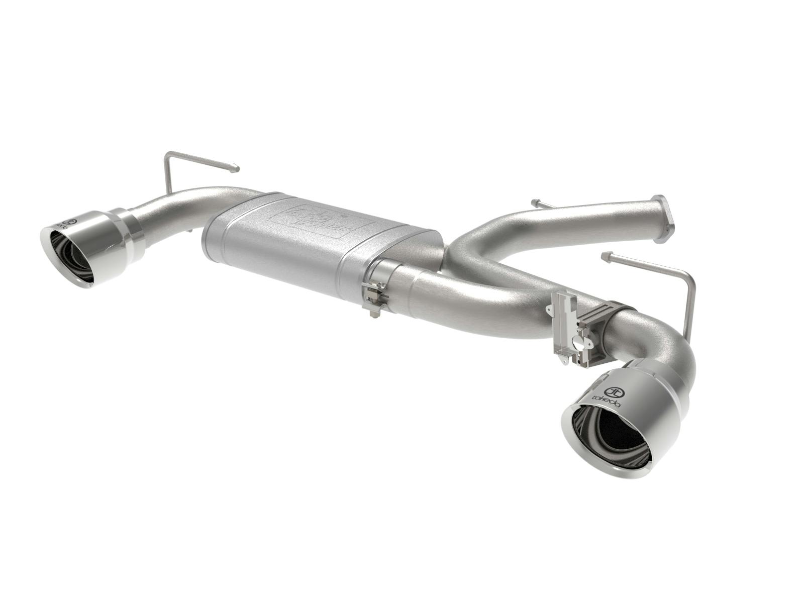 AFE 49-37029-P Takeda 3 IN 304 Stainless Steel Axle-Back Exhaust w/ Polished Tips