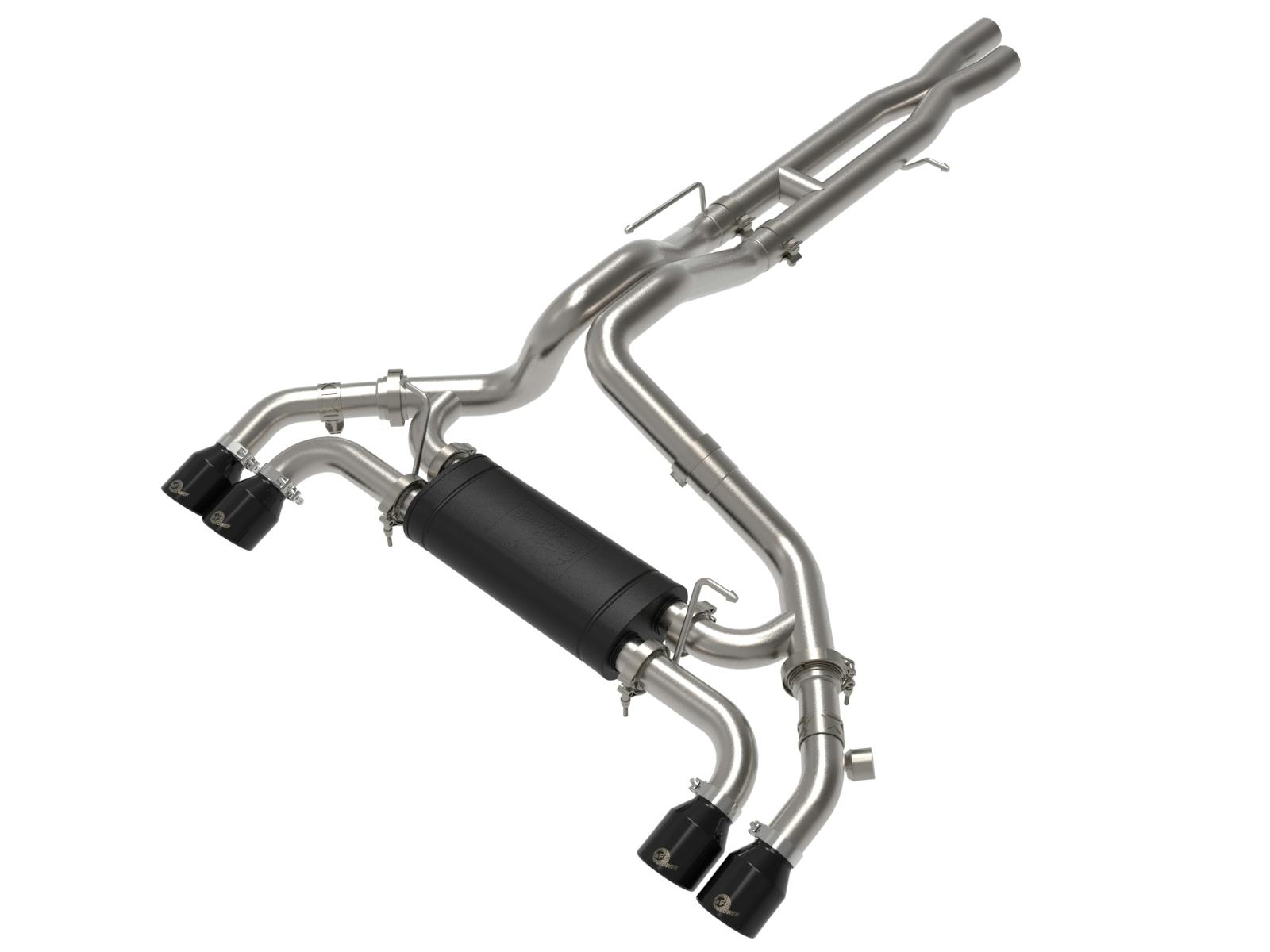 AFE 49-38098-B Vulcan Series 2-1/2 IN to 3 IN Stainless Steel Cat-Back Exhaust System Black