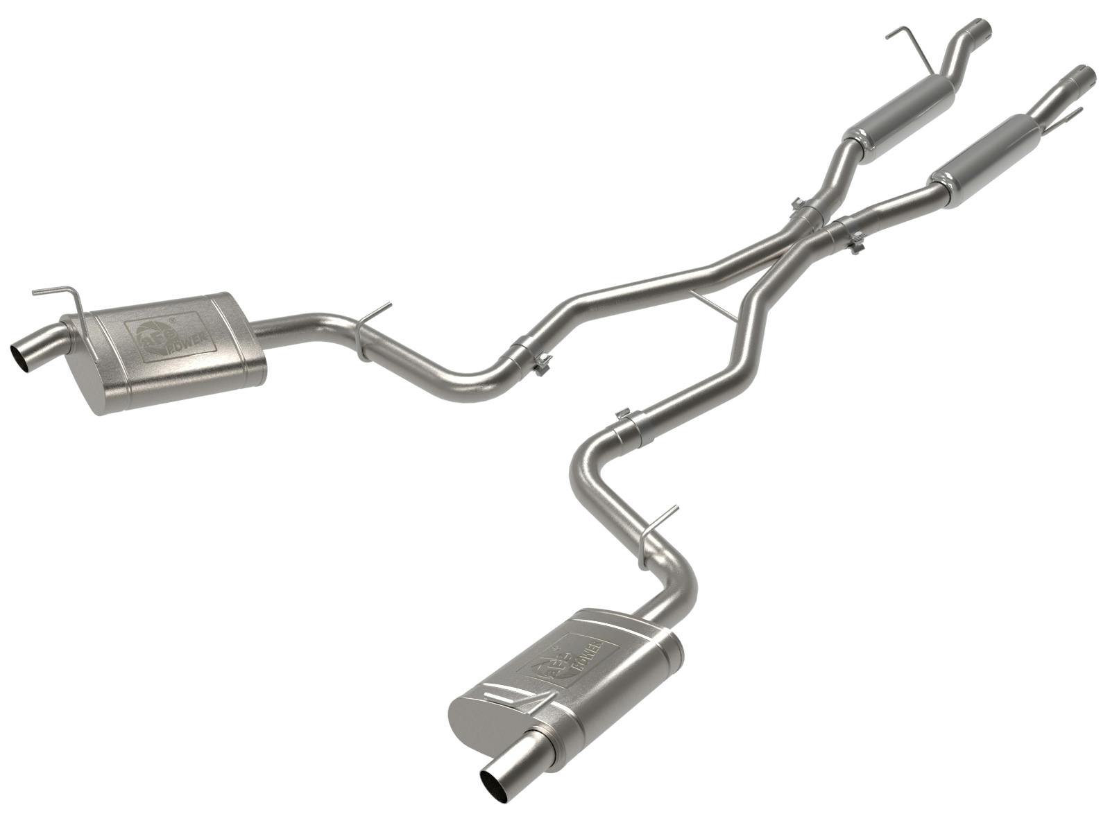 AFE 49-38100 Vulcan Series 2-1/4 IN to 2-1/2 IN Stainless Steel Cat-Back Exhaust System