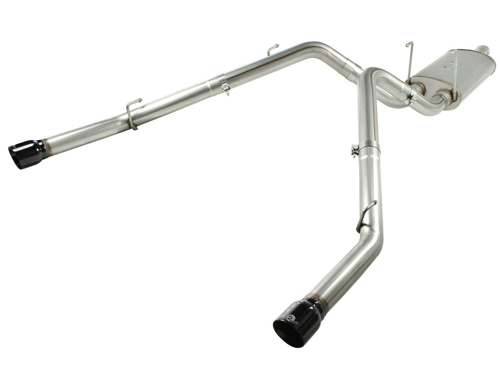 AFE 49-42013-B Mach Force-Xp 3 IN Cat-Back Exhaust System with Dual Gloss Black Tips
