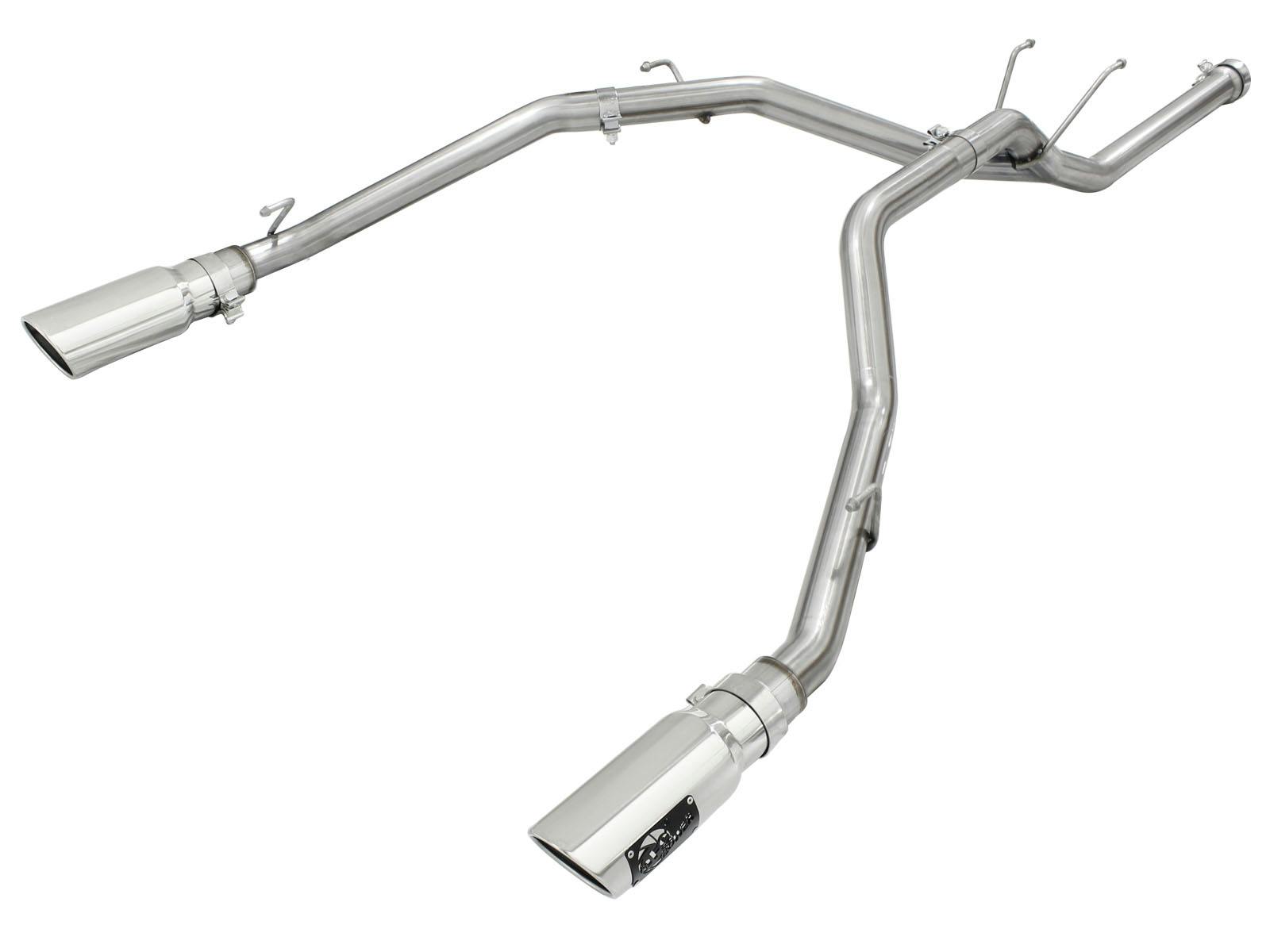 AFE 49-42041-P Large Bore-HD 2-1/2in 409 Stainless Steel DPF-Back Exhaust System w/Polished T