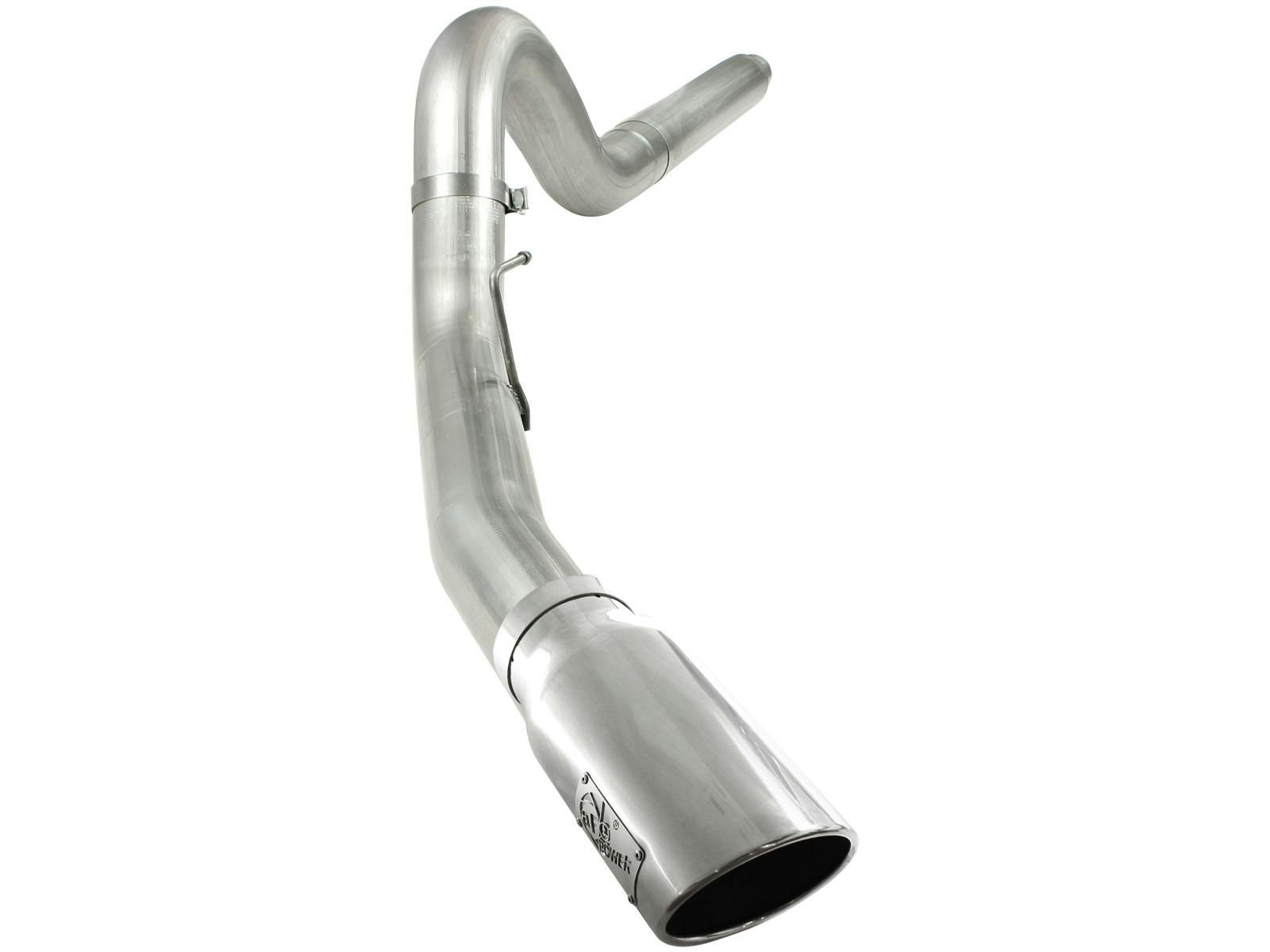 AFE 49-43054-P Large Bore-HD 5 IN 409 Stainless Steel DPF-Back Exhaust System w/Polished Tip