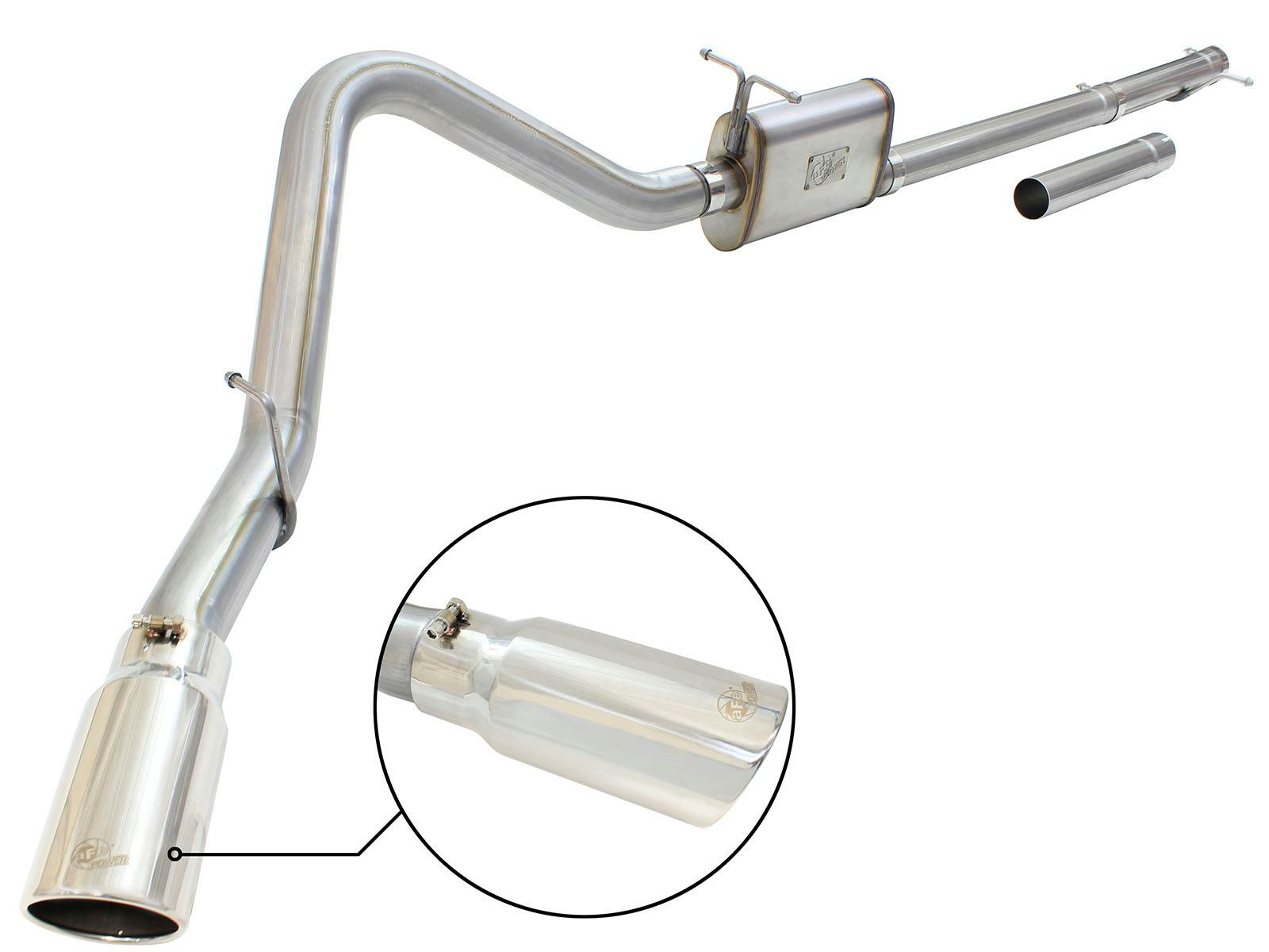 AFE 49-43076-P MACH Force-Xp 3 IN to 3-1/2 IN 409 Stainless Steel Cat-Back Exhaust w/Polish T