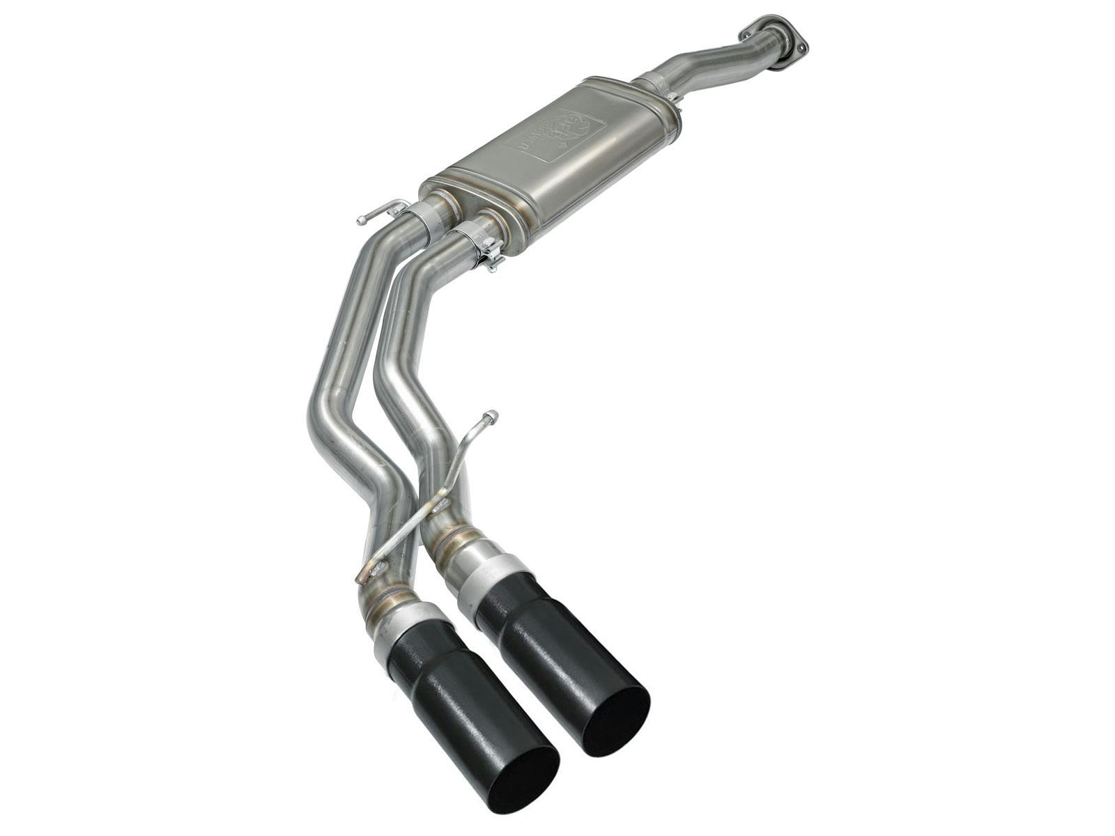 AFE 49-43081-B Rebel Series 3 IN to 2-1/2 IN 409 Stainless Steel Cat-Back Exhaust w/Black Tip