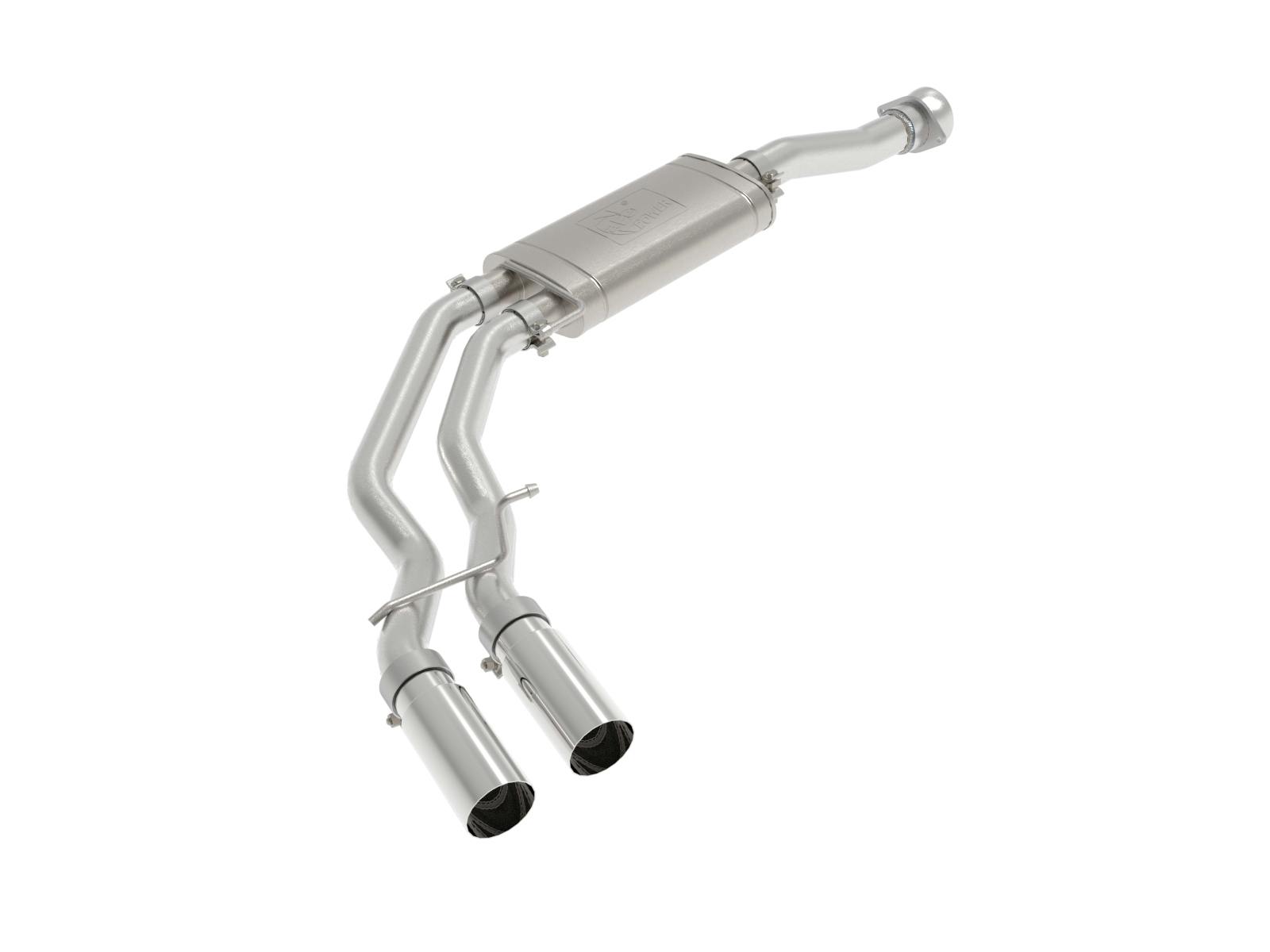 AFE 49-43128-P Rebel Series 3 IN to 2-1/2 IN 409 Stainless Steel Cat-Back Exhaust w/ Polish T