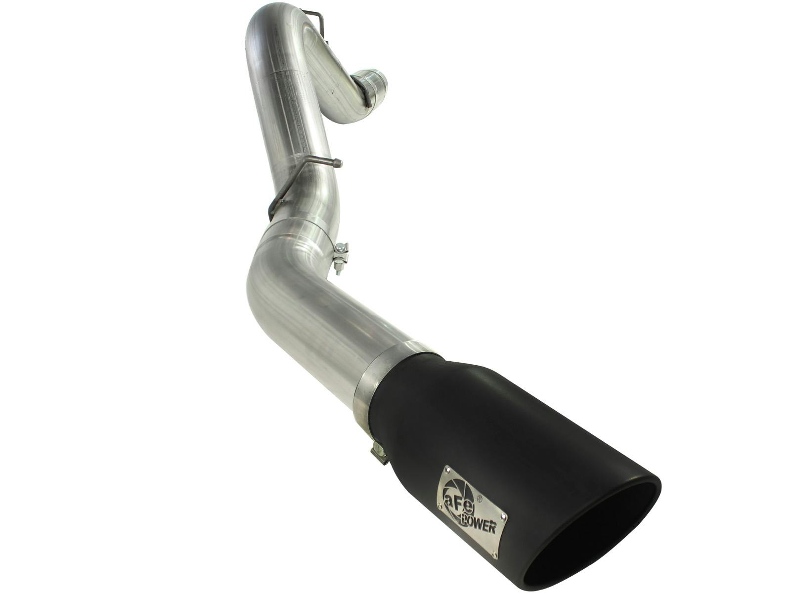 AFE 49-44041-B Large Bore-HD 5 IN 409 Stainless Steel DPF-Back Exhaust System w/Black Tip
