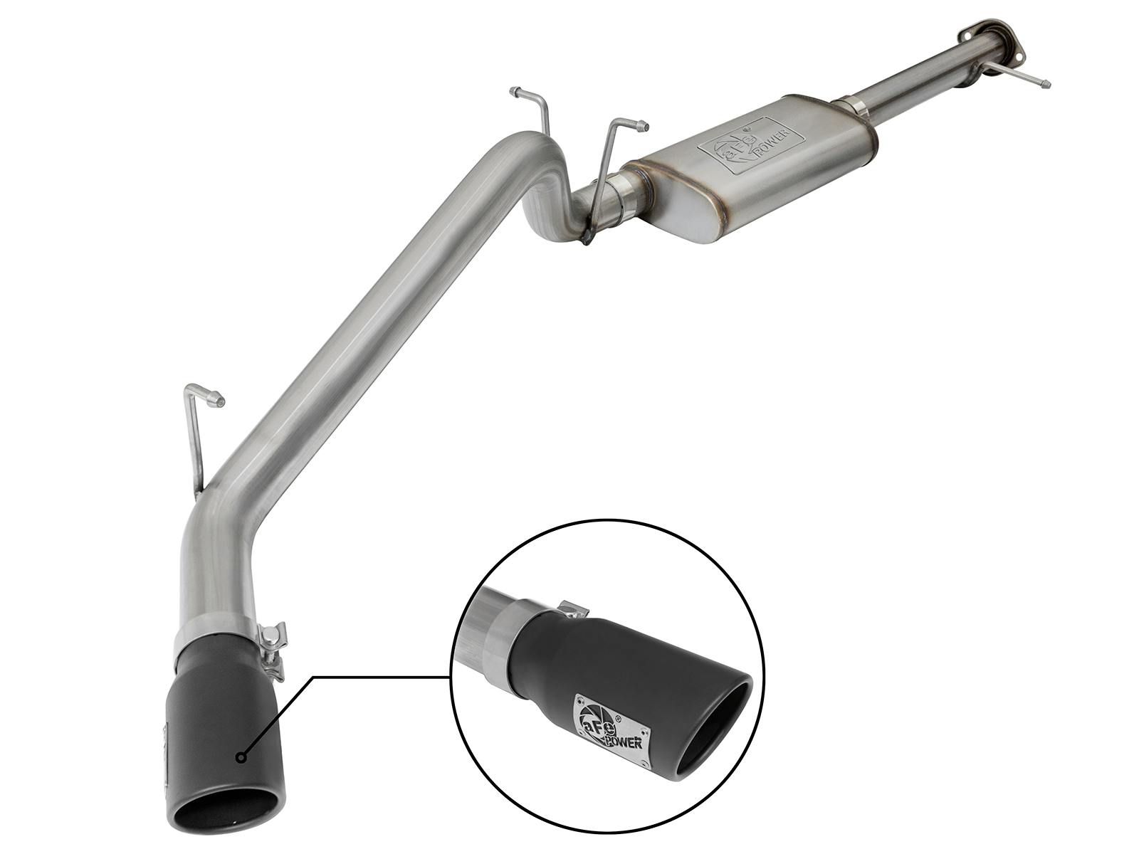 AFE 49-44058-B MACH Force-Xp 3 IN 409 Stainless Steel Cat-Back Exhaust System w/Black Tip