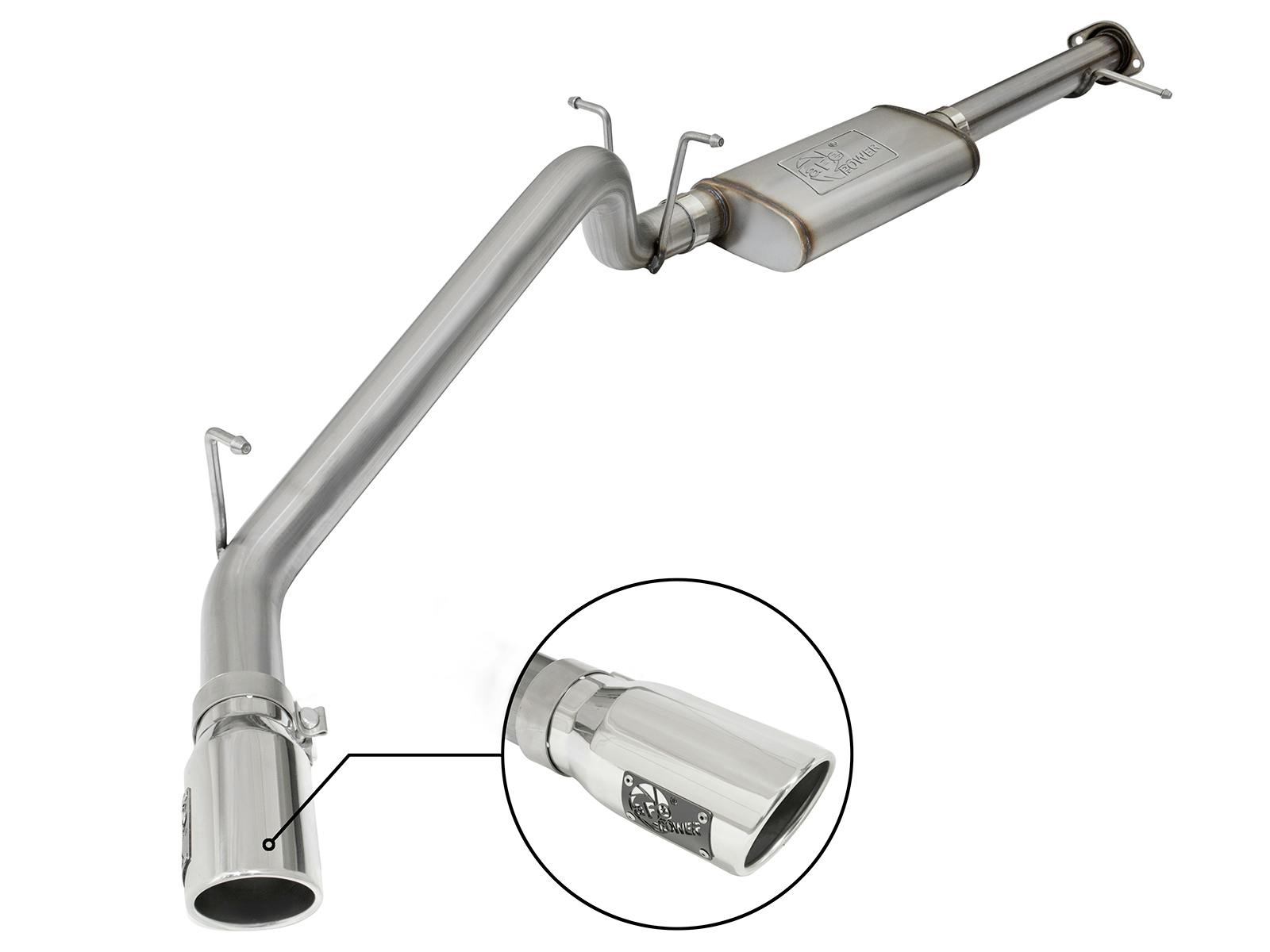 AFE 49-44058-P MACH Force-Xp 3 IN 409 Stainless Steel Cat-Back Exhaust System w/Polished Tip
