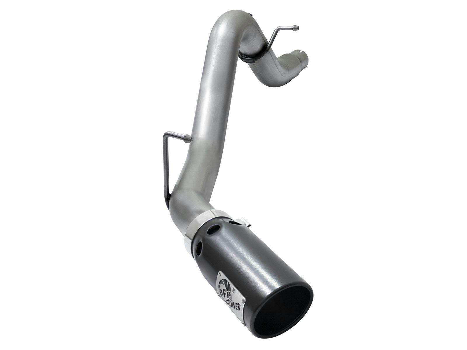 AFE 49-44064-B Large Bore-HD 3-1/2 IN 409 Stainless Steel DPF-Back Exhaust System w/Black Tip