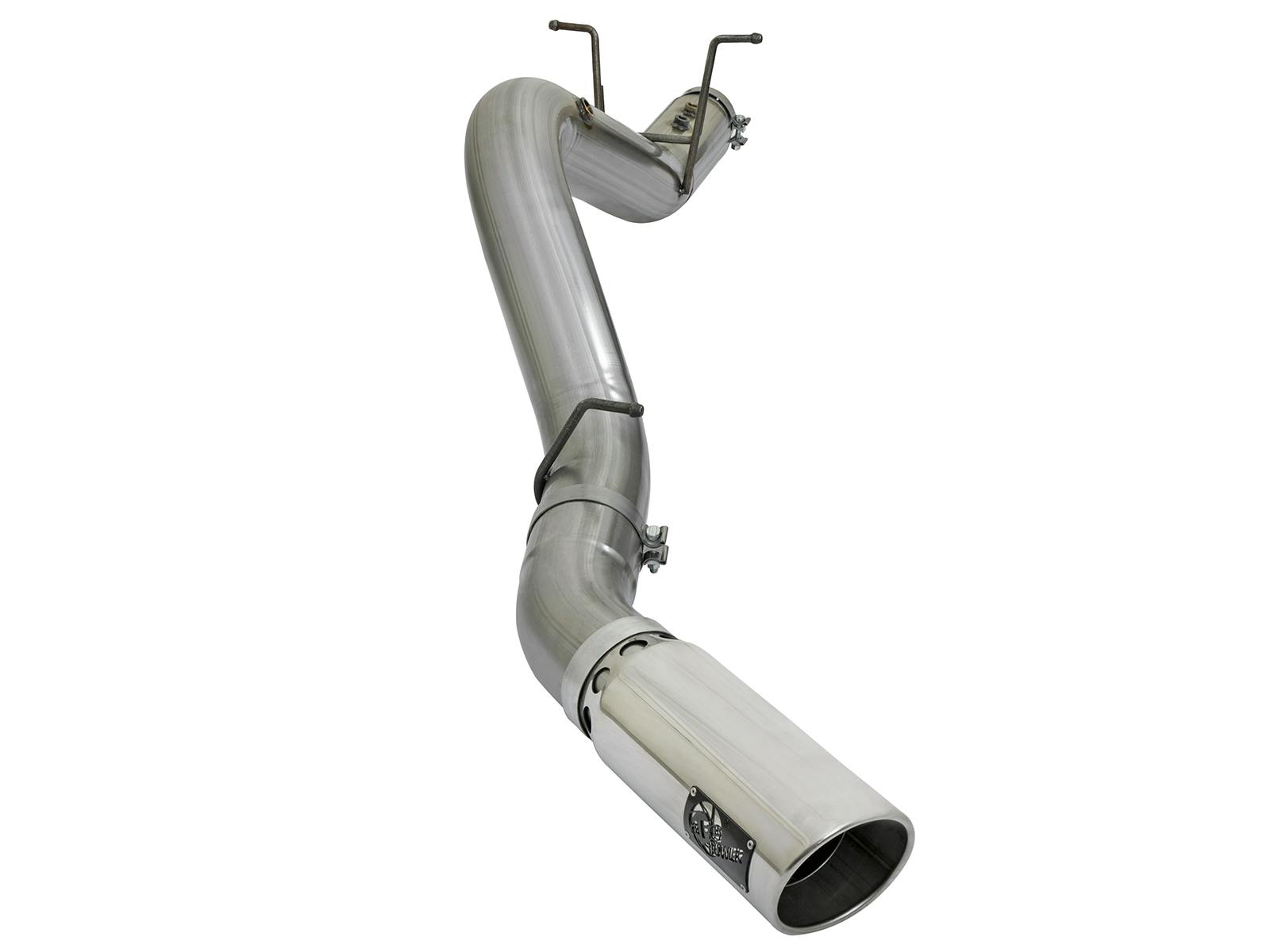 AFE 49-44085-P Large Bore-HD 4 IN 409 Stainless Steel DPF-Back Exhaust System w/Polished Tip