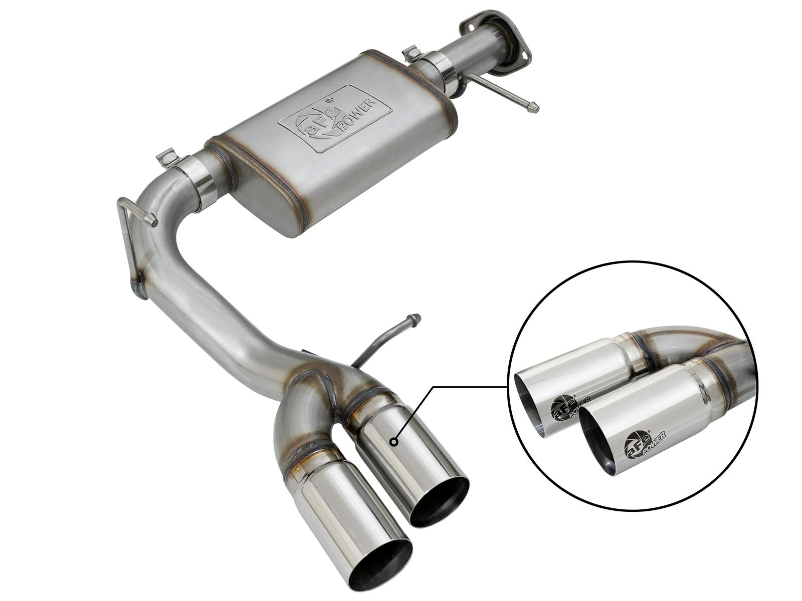 AFE 49-44096-P MACH Force-Xp 3 IN 409 Stainless Steel Cat-Back Exhaust System w/ Polished Tip