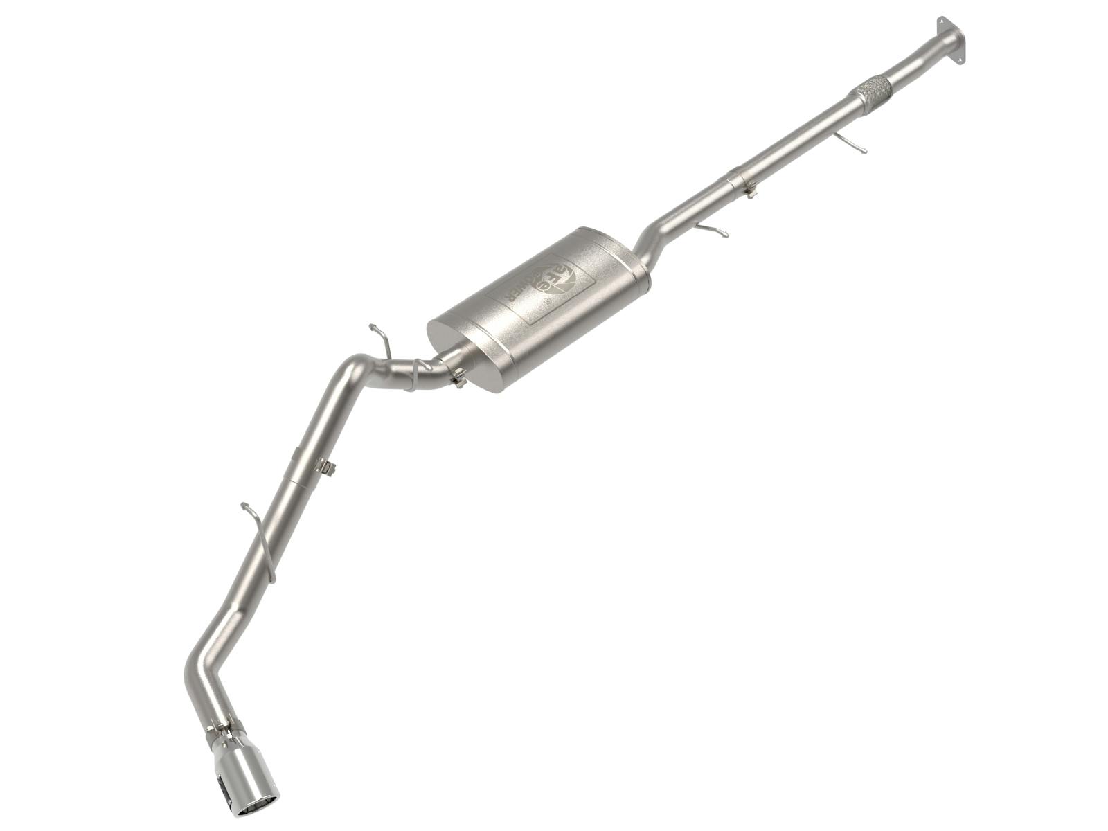 AFE 49-44141-P Apollo GT Series 3 IN 409 Stainless Steel Cat-Back Exhaust System w/ Polish Ti