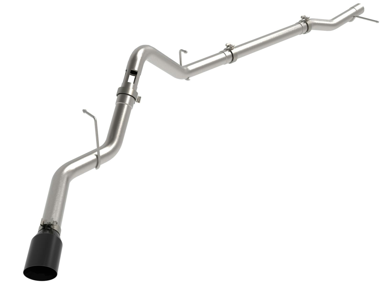 AFE 49-44144-B Large Bore-HD 3 IN 409 Stainless Steel DPF-Back Exhaust System w/ Black Tip