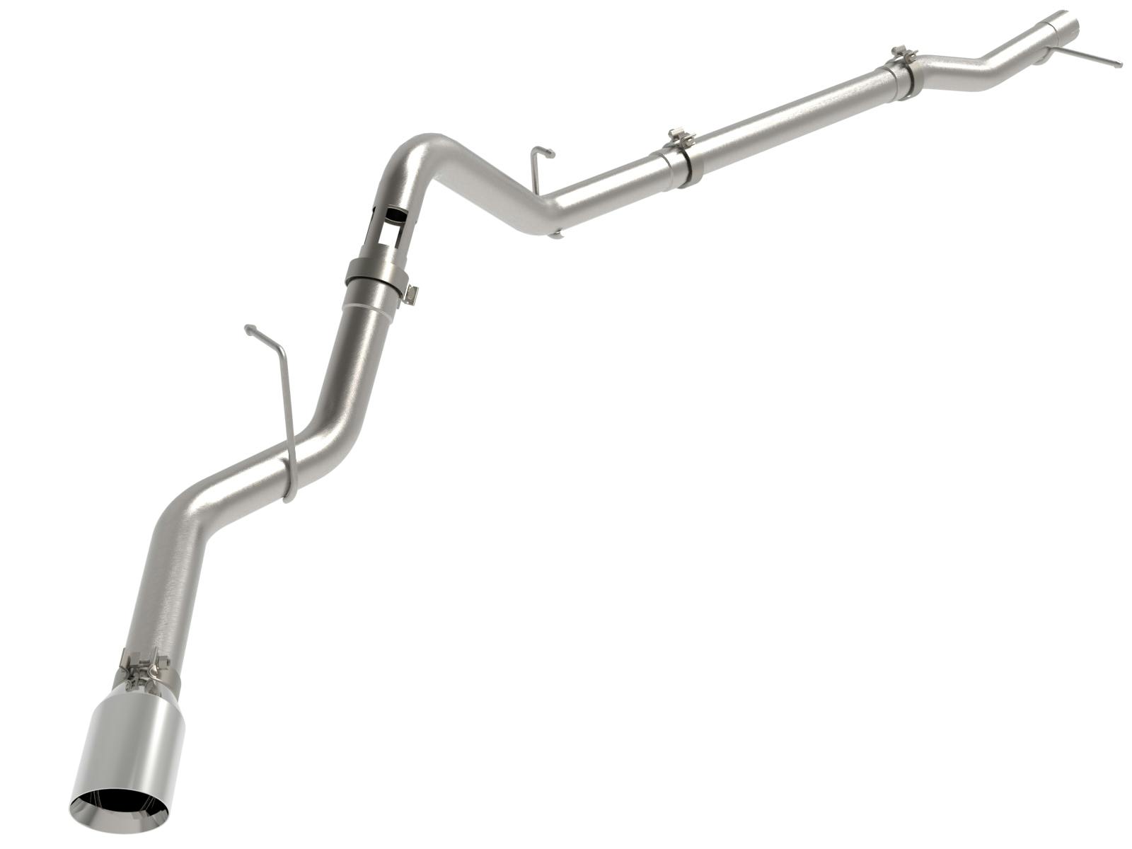 AFE 49-44144-P Large Bore-HD 3 IN 409 Stainless Steel DPF-Back Exhaust System w/ Polished Tip