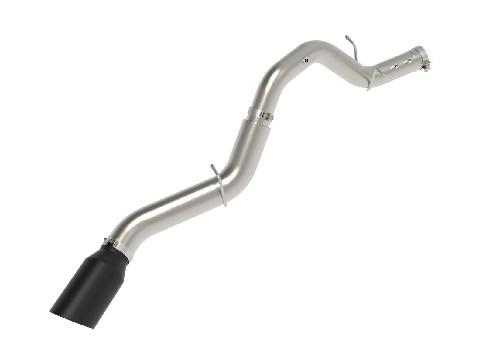 AFE 49-44147-B Large Bore-HD 5 IN 409 Stainless Steel DPF-Back Exhaust System w/Black Tip