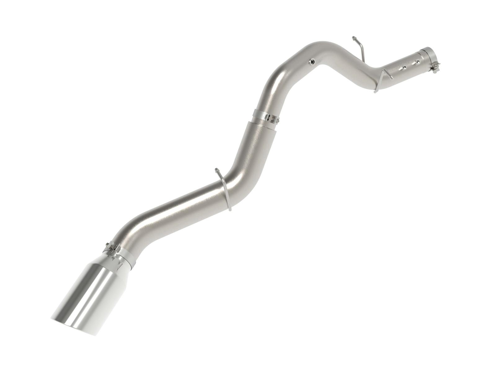 AFE 49-44147-P Large Bore-HD 5 IN 409 Stainless Steel DPF-Back Exhaust System w/Polished Tip