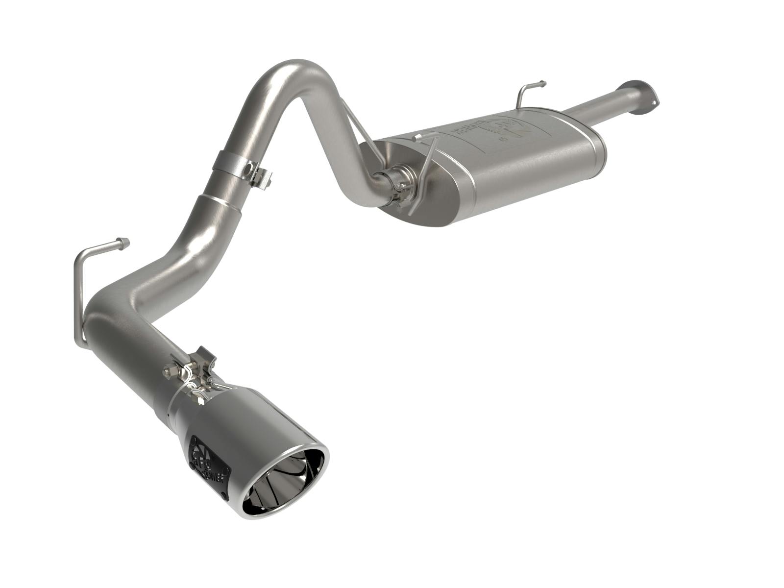 AFE 49-46063-P Apollo GT Series 2-1/2 IN to 3 IN 409 SS Cat-Back Exhaust System w/ Polish Tip