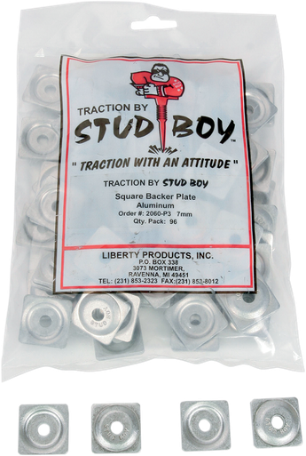 Stud Boy Backer Plates Aluminum 7mm 96 Pack 2060-P3
