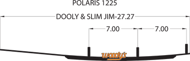 Woody's Dooly Runners 8" 60° for Polaris 600 INDY 2013-2019 DP8-1225