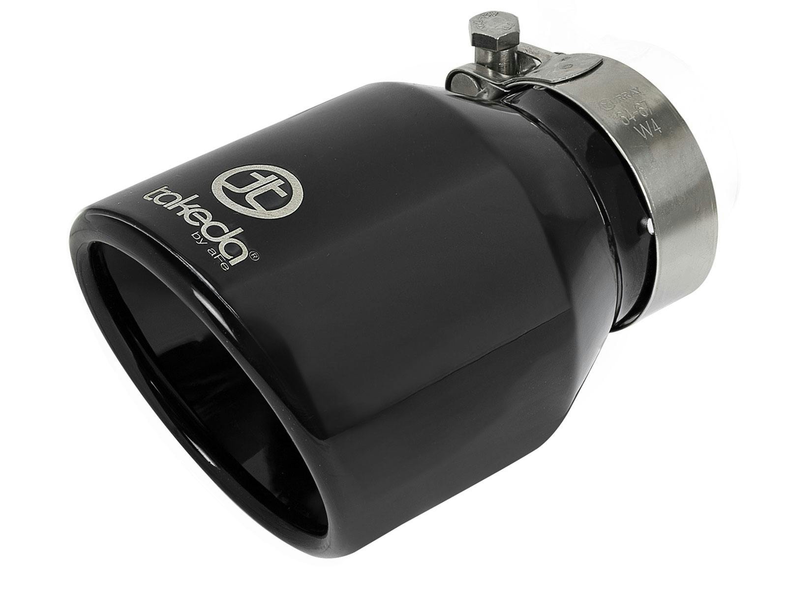 AFE 49T25404-B061 Takeda 304 Stainless Steel Clamp-on Exhaust Tip Black