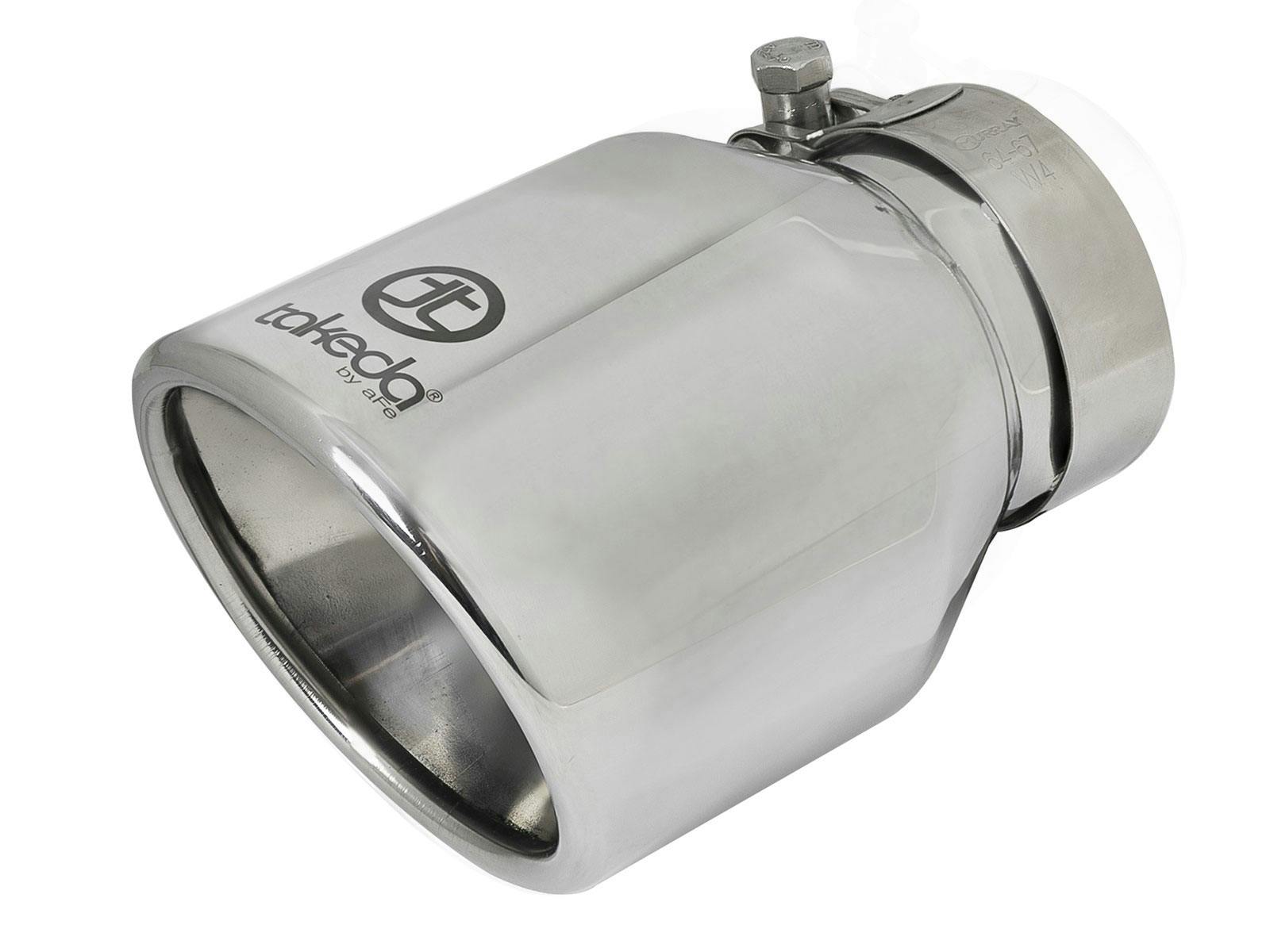 AFE 49T25404-P061 Takeda 304 Stainless Steel Clamp-on Exhaust Tip Polished