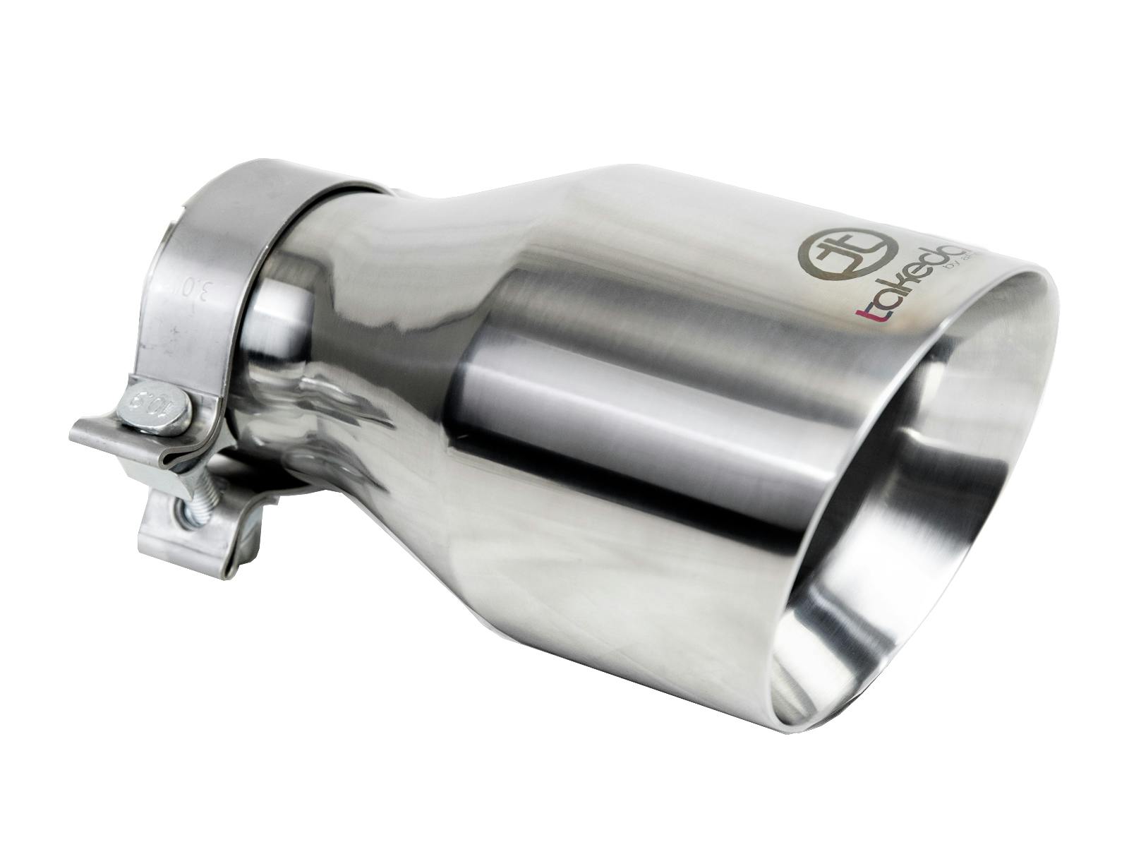 AFE 49T30504-P09 Takeda 304 Stainless Steel Clamp-on Exhaust Tip Polished