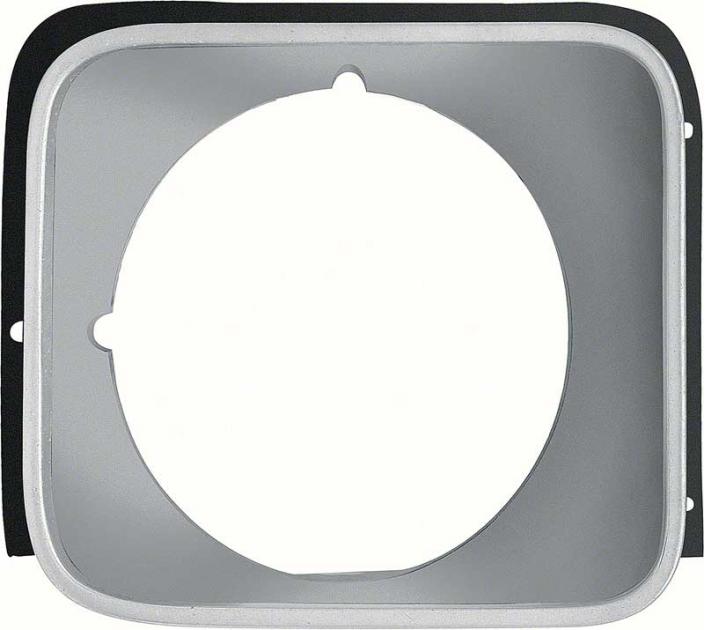 1975-78 Nova, Front Headlamp Bezel, Standard, Silver, RH Passenger Side