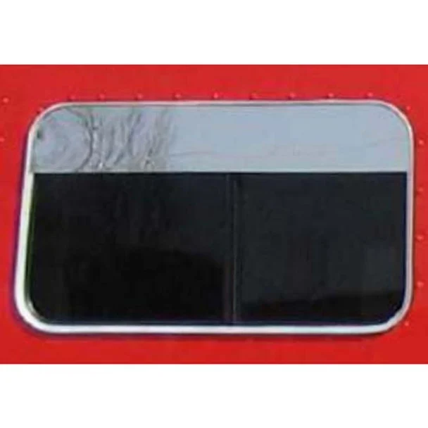 5 Inch Stainless Steel Sleeper Window Chops W/ Trim For Peterbilt 379 W/ 70 Inch Sleeper