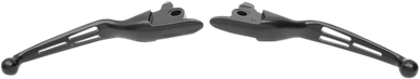 DRAG SPECIALTIES Levers - Slotted - Black H07-0605MB