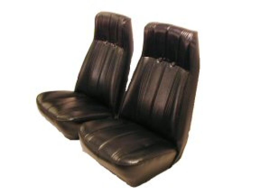 Acme Auto High Back Front Buckets and Rear Bench Seat Upholstery with Seat Belt Cutouts U177