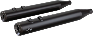 S&S CYCLE Grand National Mufflers - Black 550-0690