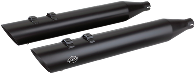 S&S CYCLE Slash Cut Mufflers - Black 550-0696