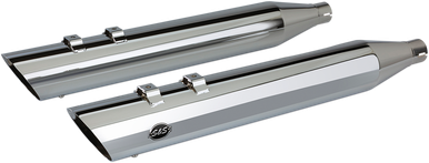 S&S CYCLE Slash Cut Mufflers - Chrome 550-0691