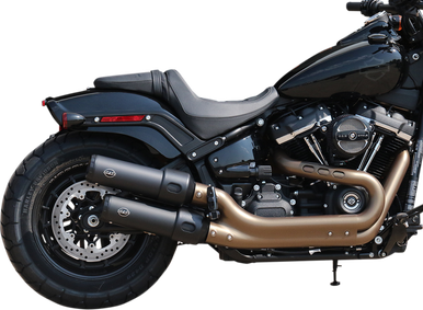 S&S CYCLE Ceramic Black Grand National Mufflers for Fat Bob 550-0734