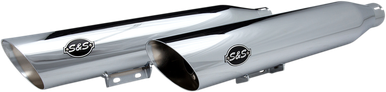 S&S CYCLE Slash Cut Race Mufflers - Chrome 550-0739
