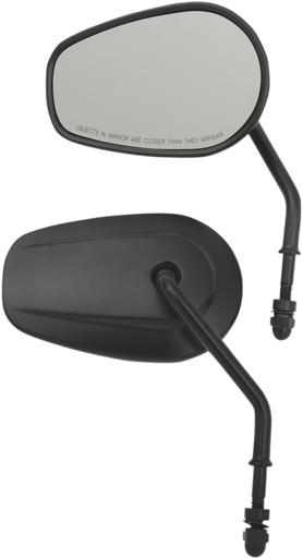 DRAG SPECIALTIES Replacement Mirrors - Short Stem - Black M60-6385MB