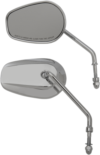 DRAG SPECIALTIES Replacement Mirrors - Long Stem - Chrome M60-6386C