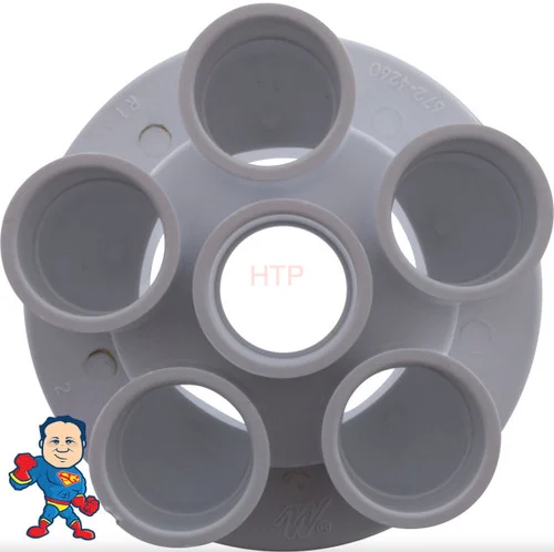 6-Port Transition Manifold – 3/4″ Slip Ports, 2″ Slip Connection for Hot Tubs & Spas