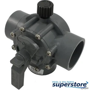 608001 Zodiac/Jandy/Laars Diverter Valve, Jandy/Zod, 2″spg/2-1/2″s Pos Seal,3 Way,Gray 2875