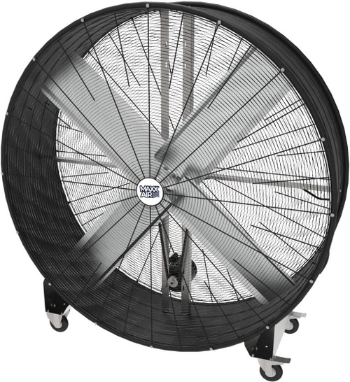 High Velocity Industrial Belt Drive Barrel Fan. Heavy Duty Rolled Steel Housing, 19,000 CFM (60 Inch Barrel Fan)