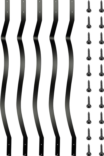 Deck Balusters, 26 Pack Metal Deck Spindles, 32.25"x1" Staircase Baluster with Screws, Aluminum Alloy Deck Railing for Wood and Composite Deck, Stylish Baluster for Outdoor Stair Deck Porch
