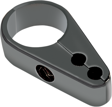 DRAG SPECIALTIES Cable Clamp - Dual Throttle - Die-Cast - 1-1/4" Frame - Black 11-0275GB