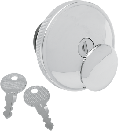 DRAG SPECIALTIES Non-Vented Locking Gas Cap - Chrome 03-0320A-B