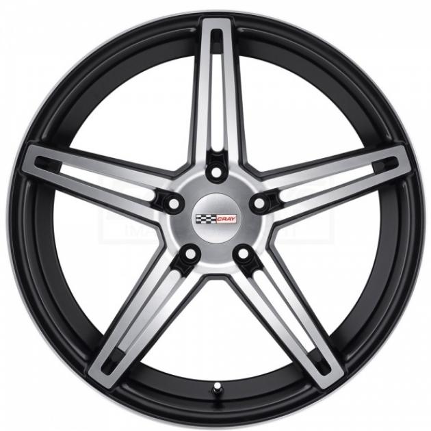 Corvette Wheel, Cray Brickyard, 19x9, Machined Matte Black, 1984-2017