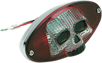 DRAG SPECIALTIES Taillight - Red Cat Eye with Skull Face 12-0403RCR-BC3