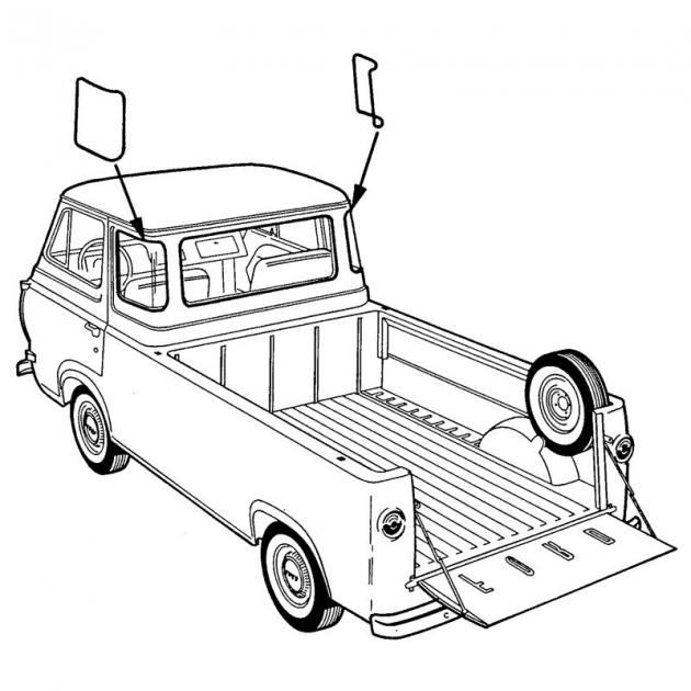 Dennis Carpenter Quarter Window Seal - 1961-67 Ford Truck C1UB-8742042-C