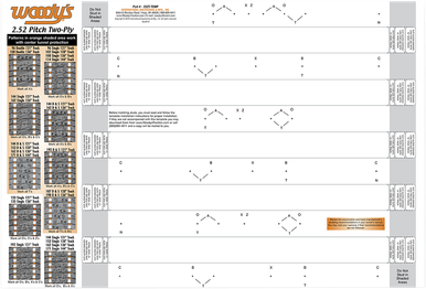 Woody's 2-Ply Track Template 2.52 Pitch 14" x 144" 252T-TEMP