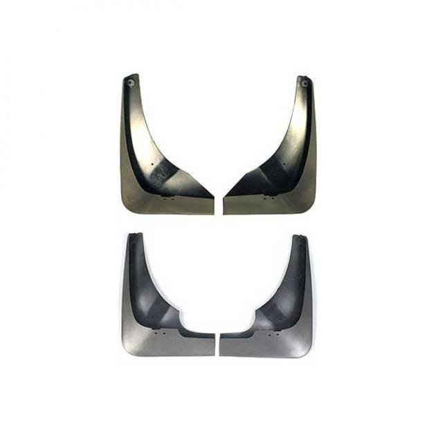 Corvette Splash Guards, Body Contoured, Front & Rear, Pewter, Altec, 1998-2002
