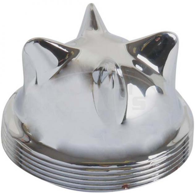 Model T Ford Radiator Cap - Chrome - Low Fin Style