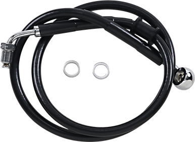 DRAG SPECIALTIES Brake Line - +10" - Black - '18-'20 Softail 618604-10BLK